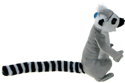 Lodër pelushi Dubi Zoo Lemur, 28 cm, gri bardh e zi