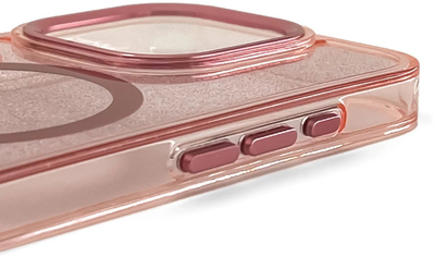 Kapak telefoni Wozinsky Glitter me MagSafe për Samsung Galaxy S25, TPU, rozë me shkëlqim