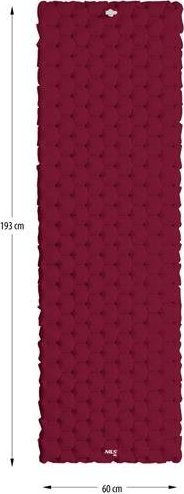 Dyshek kampingu i fryrë Nils Camp NC4007, 193x60 cm, burgundy