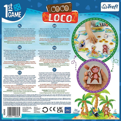 Loja me tabela Trefl Coco Loco, për fëmijë 2.5+, 2 4 lojtarë, shumëngjyrëshe