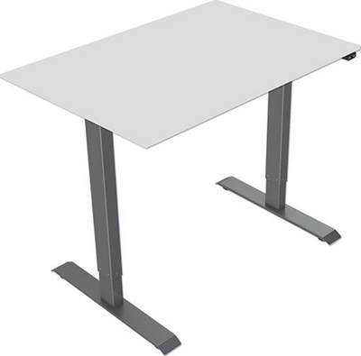 Tavolinë për kompjuter, 120 cm x 75 cm, e hirtë