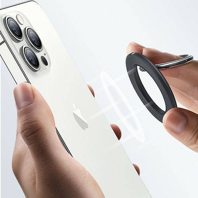 Mbajtësja Usams US-ZJ071 me unazë magnetike, 360°, e zezë