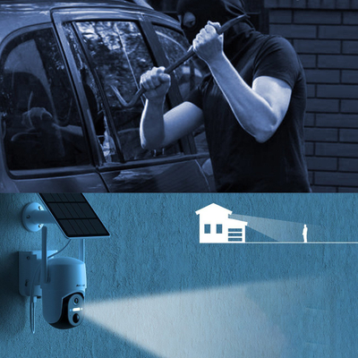 Kamerë sigurie Choetech WiFi me panel dielli 5W, me aplikacion, e bardhë