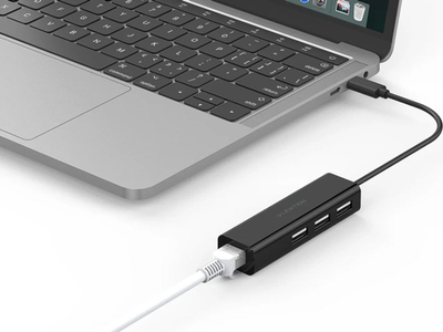 Adapter USB C Lention, 3x USB 2.0, Ethernet, i zi