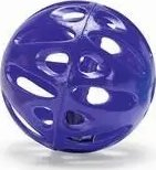 Lodër për mace Beeztees Play Ball, top plastik 4 cm, ngjyrë si t’ju qëllojë
