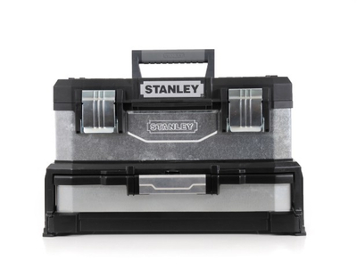 Kuti veglash Stanley DeWALT, metal plastike, 55 x 28 x 28cm, gri e zezë