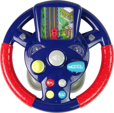 Lodër timon Leantoys Little Driver, simulator drejtimi, me drita dhe tinguj, blu e kuqe