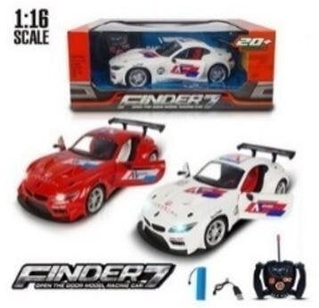 Makine me telekomandë R/C, 1:16, me drita LED, USB, dyer që hapen, e kuqe a e bardhë
