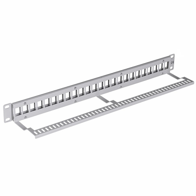Panel patch Lanberg PPKS-1024-S, 1U 19", 24 porta keystone, gri