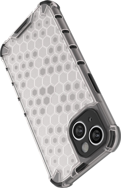 Mbrojtëse telefoni Hurtel Honeycomb për iPhone 14, e fortë hibride, transparente