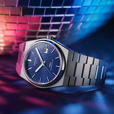 Orë dore për meshkuj Tissot PRX Powermatic 80, e argjendtë