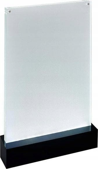 Mbajtës sinjalistike SIGEL TA420 LED, A4, prezantim dykahësh, akrilik transparent