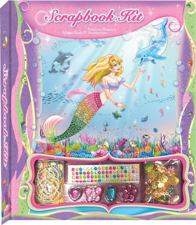 Сет за скрапбукинг Pecoware Сирена, книга со додатоци за декорирање, многуобоен
