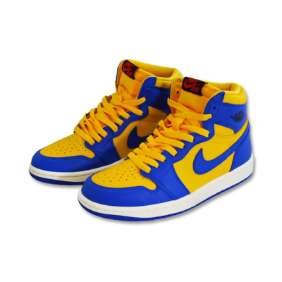 Atlete Nike Air Jordan 1 Retro High OG Reverse Laney, për femra, blu verdhë