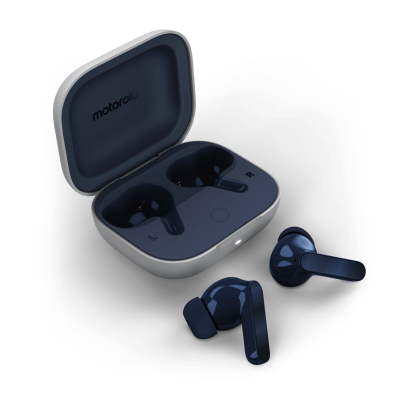 Kufje pa tel Motorola Moto Buds, 12.4mm drivers, 9 orë bateri, blu