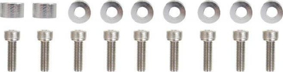 Set vida dekorative JDM M8x1.25, 25mm, inox alumini, ngjyrë argjendtë