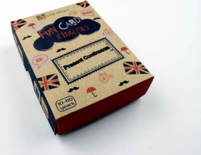 Картична игра Creativo English Present Continuous, 50 парчиња
