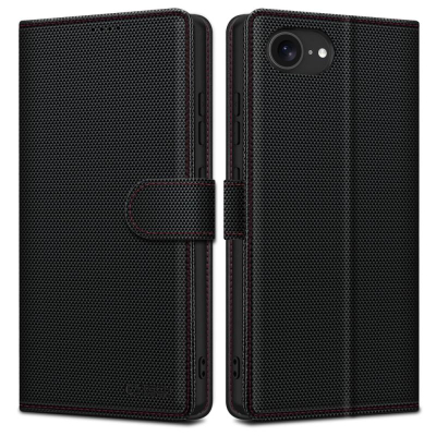 Калефон портфељ Tech-Protect Wallet за iPhone 16e, еко кожа, со магнет, црн
