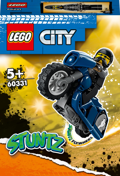 Set lodrash LEGO City Stuntz Long Road Motorbike 60331, 5 vjeç e lart, blu