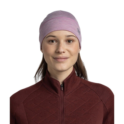 Kapelë Buff Lightweight Merino Wool Beanie, 100% lesh Merino, për të rritur, rozë