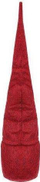 Figurë dekorative Xmas A Standing Red Gnome, vajzë, e kuqe