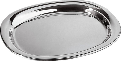 Pjatë servirje Alessi JM13/36 L, çelik inox, ovale, ngjyrë argjendi