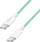 Kabllo USB C LogiLink, USB 2.0, 60W, 1m, najlon, jeshile