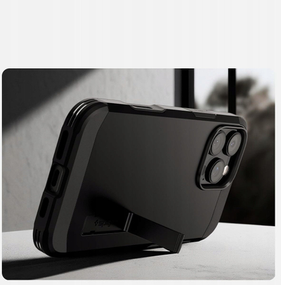 Kapak telefoni Spigen Tough Armor T MagSafe për iPhone 17, me mbrojtje të fortë, i zi