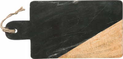 Dërrasë prerëse Secret de Gourmet Black Marble Geom HYGGE15x30, mermer dhe dru, 15x30 cm, e zezë