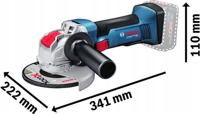 Set veglash pa tel Bosch GSR 18V-50 + GWS 180-LI, 18V, 2 bateri 2.0Ah dhe 5.0Ah, blu