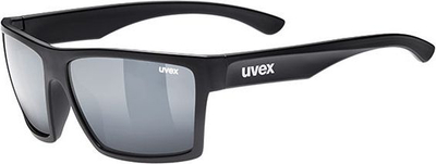 Сончањи очила Uvex LGL 29, UV 400, стакла со сив огледален ефект, мат црна рамка