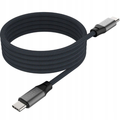 Kabllo USB C FIXED, USB C në USB C, 1.2 m, 240W PD, gri