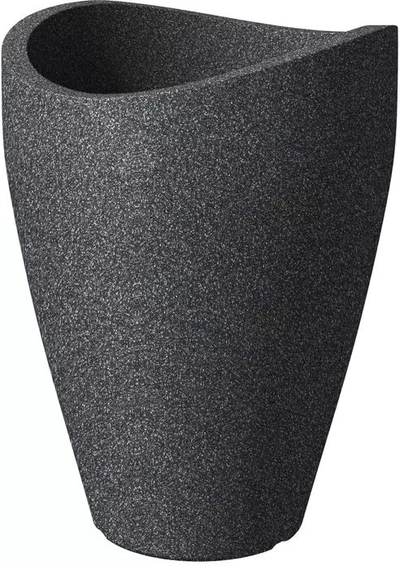 Vazo dekorative Scheurich Wave Globe High, 49cm, plastike, black granite