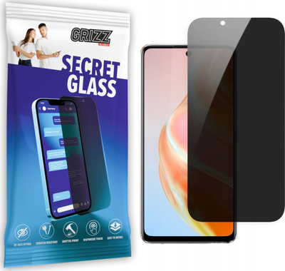 Qelq mbrojtës privat Grizz SecretGlass për Infinix Zero 20, për ekran, me pamje të pastër, i zi