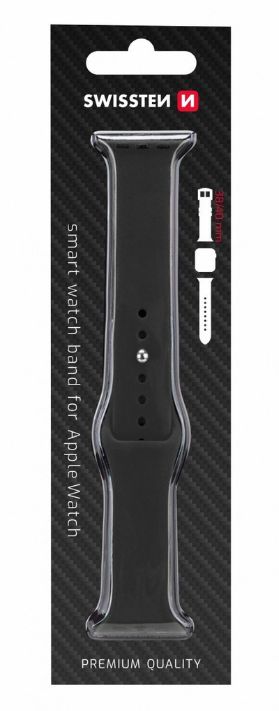 Rrip ore Swissten Silicone Case për Apple Watch, 38/40/41 mm, silikon, argjendtë me të verdhë