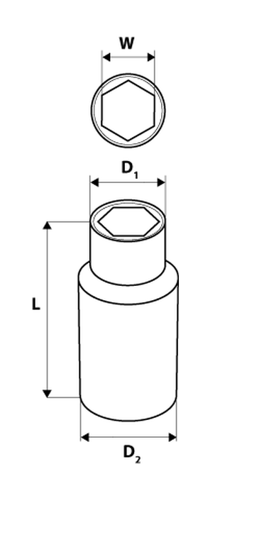 Çelës dops Neo 08-053, 1/2", 14mm i gjatë
