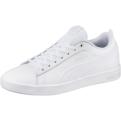 Atlete Puma Smash V2, lëkurë, për goca, të bardha