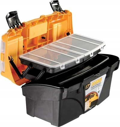 Kuti veglash Forte Tools Premium, 43.4x25x23.8cm, plastike, portokalli