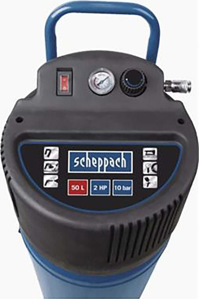 Компресор за воздух Scheppach HC51V, 1500W, 50L, без масло, син
