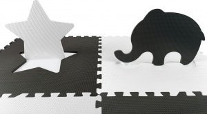 Dyshek puzzle shkumë Milly Mally Jolly 2x2, antirrëshqitës, gri