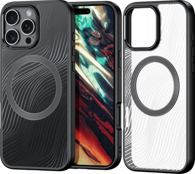 Mbështjellës telefoni DUX DUCIS Aimo Series për iPhone 16 Pro Max, MagSafe, i zi