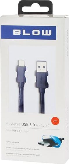 Kabllo USB në USB C, USB 3.0, Quick Charge, 2m