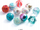 Set krijimi bizhuterish Djeco Bubbles Silver, rruaza dhe kordelë 4m, për fëmijë 4 8 vjeç, blu