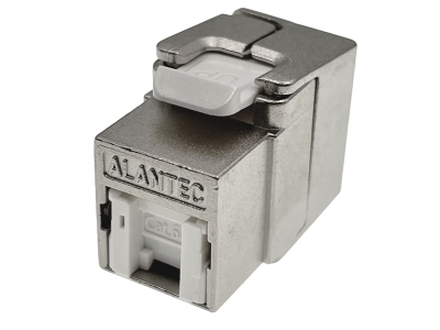 Modul keystone Alantec MB004-1, RJ45, Cat.6A STP, pa vegla, argjendtë