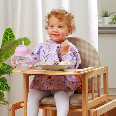 Чаша за тренирање Babyono Be Active Sippy, 240 ml, сламка против пролевање, со пеперутки