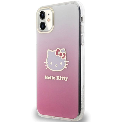 Mbulesë telefoni Hello Kitty HKHCN61HDGKEP, iPhone 11 Xr 6.1", hardcase TPU, rozë gradient