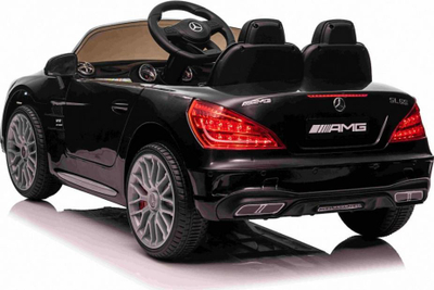 Makina elektrike për fëmijë Mercedes Benz AMG SL65 S, audio, LED, e zezë