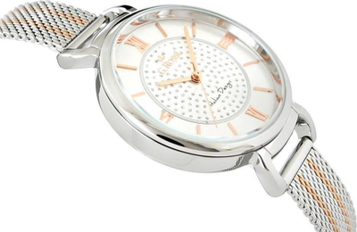 Orë dore G.Rossi 12546B-3D2, kuarc, çelik inox, argjend me rozë gold