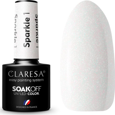 Llak thonjsh hibrid Claresa Sparkle, 1.5 g, me shkëlqim