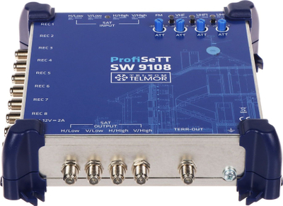 Përçues sinjali TV Telmor MultiBAS SW-9108 ProfiSETT, profesional, gri